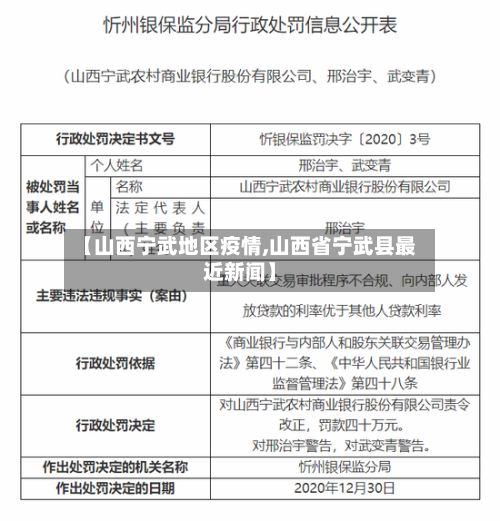 【山西宁武地区疫情,山西省宁武县最近新闻】
