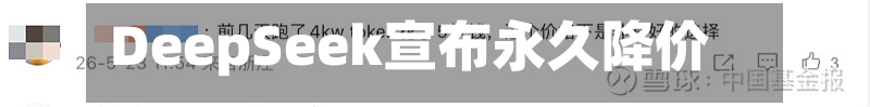 DeepSeek宣布永久降价