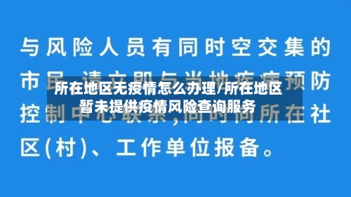 所在地区无疫情怎么办理/所在地区暂未提供疫情风险查询服务